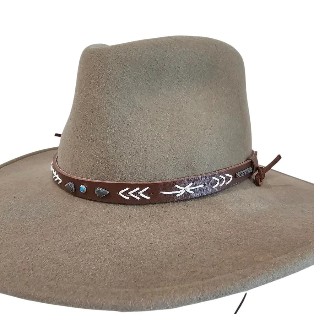 Stetson Tan Wool Hat with Brown Band